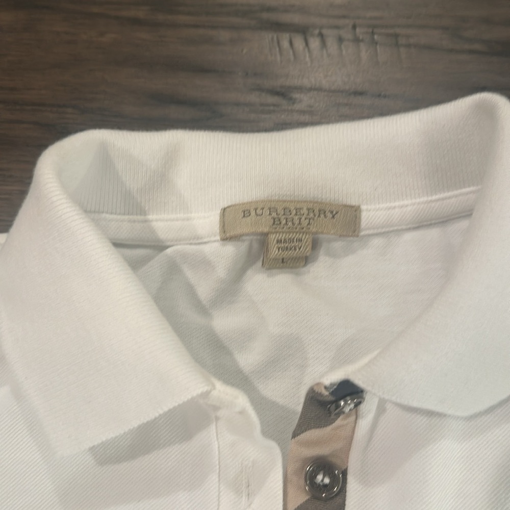 Women's White Polo Shirt Dress - Picture 8 of 10